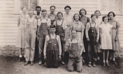 new england school students 1937 near herman no longer exists 001